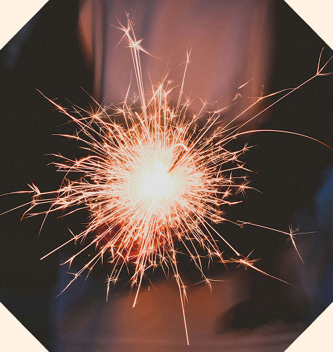 A bright sparkler.